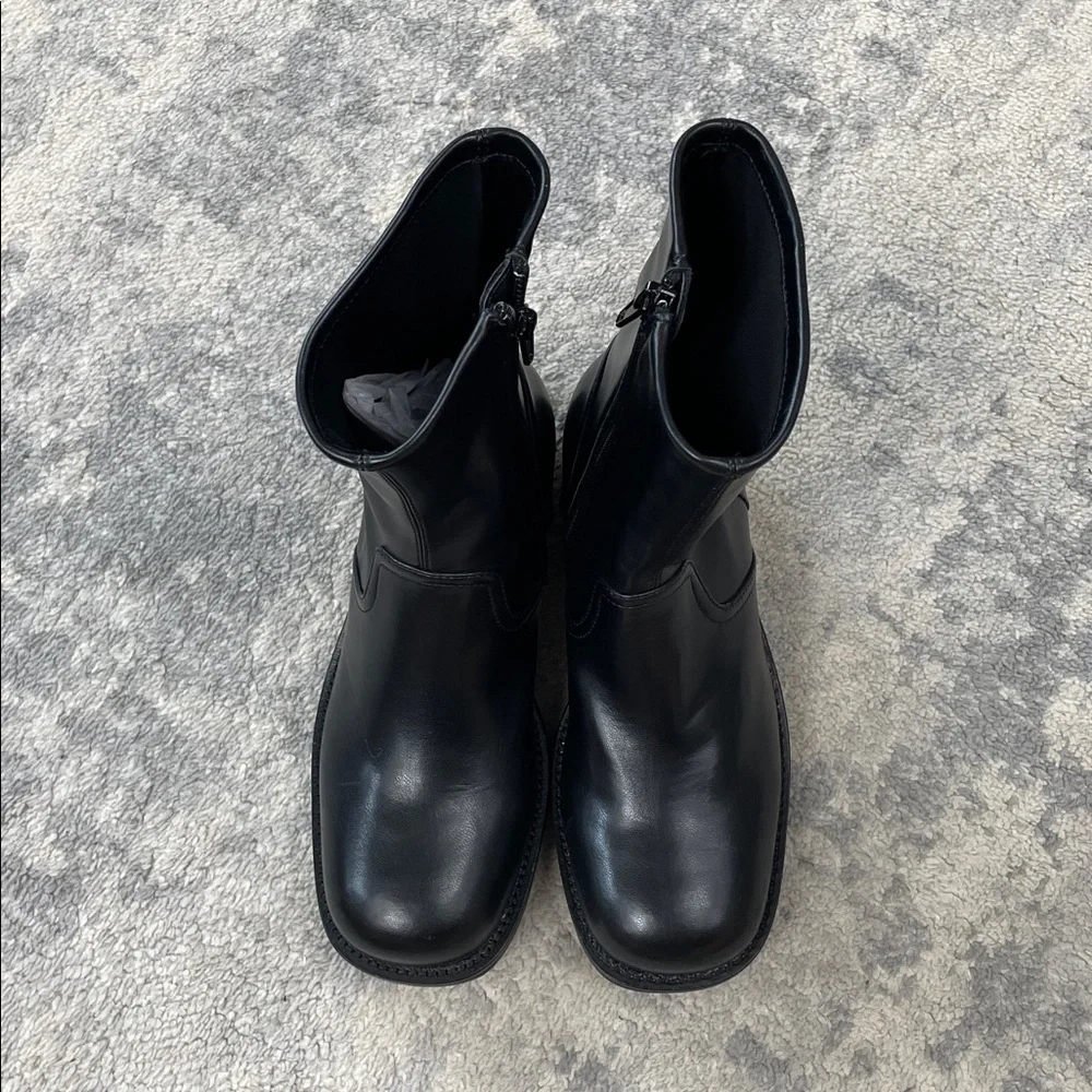 New Jeffrey Campbell Liverpool 2 Platform Ankle Boot Bootie Black Sz 5